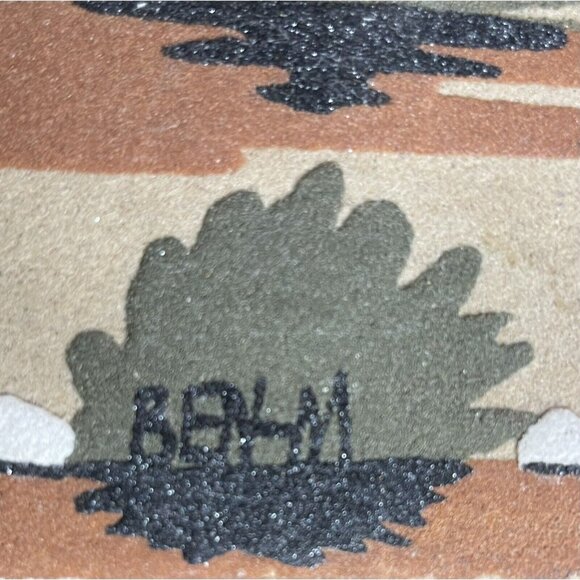 Vtg New Mexico 16” Navajo Sand Painting Wedding Vase Luck Signed Ben Matchers - Picture 2 of 16